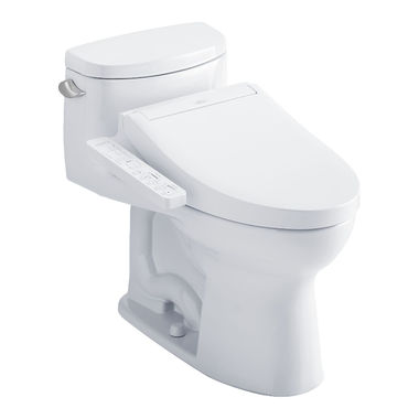 Click here to see Toto MW6343074CEFG#01 TOTO Supreme II WASHLET+ One-Piece Toilet with C2 Bidet Seat, 1.28 GPF, Cotton White - MW6343074CEFG#01
