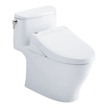 Click here to see Toto MW6423084CEFG#01 TOTO Nexus WASHLET+ One-Piece Toilet with C5 Bidet Seat, 1.28 GPF, Cotton White - MW6423084CEFG#01