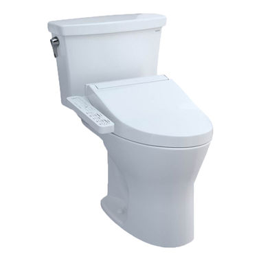 Click here to see Toto MW7483074CEMFG.10#01 TOTO DRAKE WASHLET+ C2 Two-Piece Elongated Toilet, 0.8 GPF & 1.28 GPF, Cotton White - MW7483074CEMFG.10#01