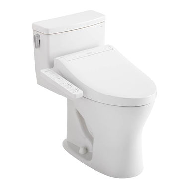 Click here to see Toto MW8563074CSMG#01 TOTO Ultramax WASHLET+ C2 Elongated One-Piece Toilet, 1.6 & 0.8GPF, Cotton White- MW8563074CSMG#01
