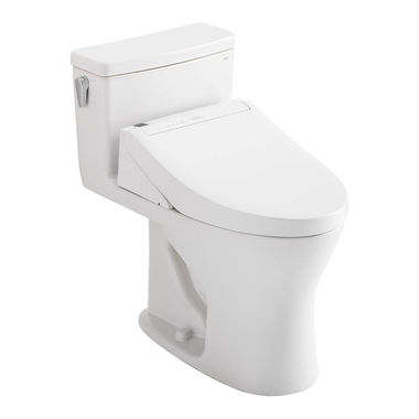Click here to see Toto MW8563084CEMG#01 TOTO Ultramax WASHLET+ C5 Elongated One-Piece Toilet, 1.28 & 0.8 GPF, Cotton White- MW8563084CEMG#01