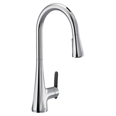 Click here to see Moen S7235EVC Moen Sinema Smart Single Handle High Arc Pull-Down Kitchen Faucet, Chrome - S7235EVC