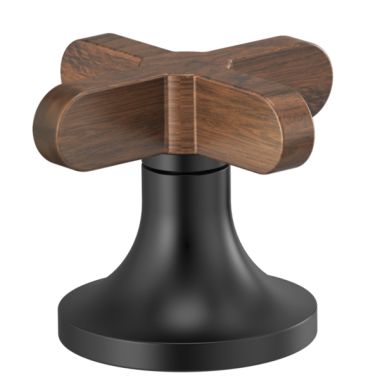 Click here to see Brizo HX5373-BLWD Brizo Jason Wu Cross Handle Kit for 65375LF-LHP and 65375LF-LHP-ECO Bathroom Faucet Series, ADA-Compliant, Matte Black with Wood Accent - HX5373-BLWD