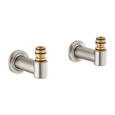 Click here to see Brizo T71764-NK Brizo Wall Mount Tub Filler Unions with Dual Column Design, Brilliance Luxe Nickel - T71764-NK