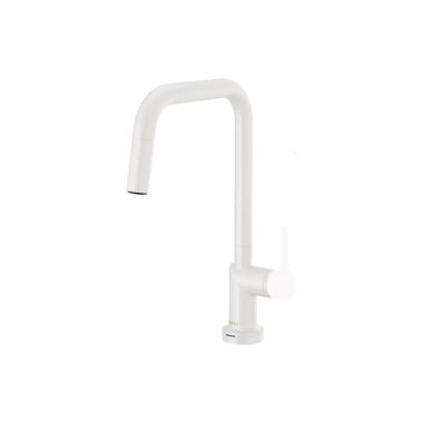 Click here to see Brizo 64065LF-MWLHP Brizo Jason Wu SmartTouch Pull-Down Kitchen Faucet with Square Swivel Spout, MagneDock, Two Function, 1.8 GPM, Matte White - 64065LF-MWLHP
