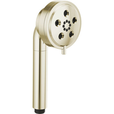 Click here to see Brizo RP101288PN Brizo Essential Multi-Function Handshower with Dual-Check Valve, 3-Setting, H2Okinetic, 1.75 GPM, Brilliance Polished Nickel - RP101288PN
