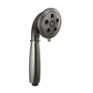 Click here to see Brizo RP81079SL Brizo Rook 3in H2Okinetic Multi-Function Hand Shower with Dual-Check Valve, 1.75 GPM, Classic, Round, WaterSense, Brilliance Luxe Steel - RP81079SL