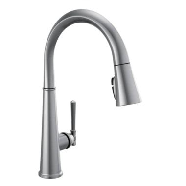 Click here to see Delta 9182-AR-PR-DST Delta Emmeline Single Handle Pull-Down Kitchen Faucet, Lumicoat Arctic Stainless - 9182-AR-PR-DST