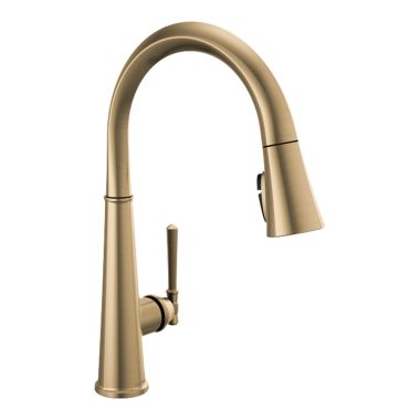 Click here to see Delta 9182-CZ-PR-DST Delta Emmeline Single Handle Pull-Down Kitchen Faucet, Lumicoat Champagne Bronze - 9182-CZ-PR-DST