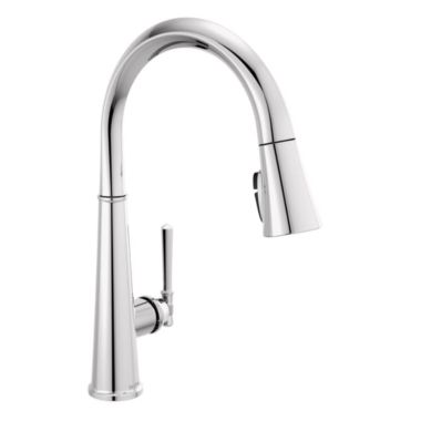 Click here to see Delta 9182-PR-DST Delta Emmeline Single Handle Pull-Down Kitchen Faucet, Lumicoat Chrome - 9182-PR-DST