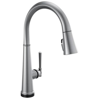 Click here to see Delta 9182T-AR-PR-DST Delta Emmeline Touch2O Single Handle Pull-Down Kitchen Faucet, Lumicoat Arctic Stainless - 9182T-AR-PR-DST