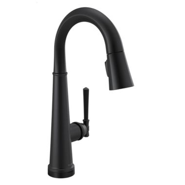 Click here to see Delta 9982T-BL-DST Delta Emmeline Touch2O Single Handle Pull-Down Bar/Prep Faucet, Matte Black - 9982T-BL-DST