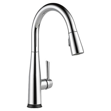 Click here to see Delta 9113TV-DST Delta Essa VoiceIQ Single Handle Pull-Down Kitchen Faucet w/ Touch2O, Chrome - 9113TV-DST