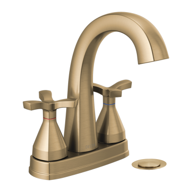 Click here to see Delta 257756-CZMPU-DST Delta Stryke High-Arc Champagne Bronze Lavatory Faucet for 4