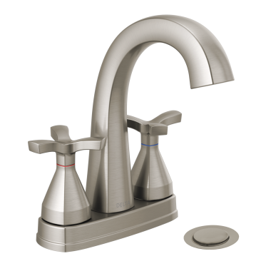 Click here to see Delta 257756-SSMPU-DST Delta Stryke High-Arc Stainless Lavatory Faucet for 4