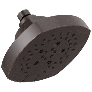 Click here to see Delta 52663-RB Delta H2Okinetic Five-Setting Shower Head with Push Button Diverter, 1.75 GPM, Venetian Bronze - 52663-RB