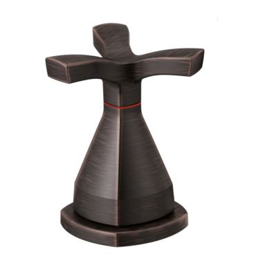 Click here to see Delta RP100394RB Delta Stryke 3-3/4in Venetian Bronze Single Cross Handle Assembly for Roman Tub Faucet, Left Handle, ADA - RP100394RB