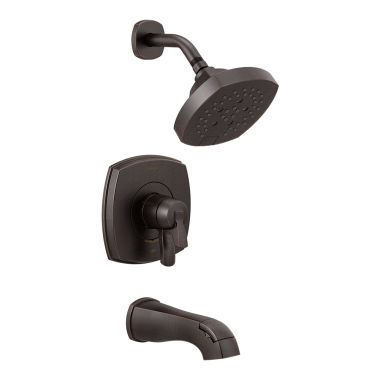 Click here to see Delta T17476-RB Delta Stryke Monitor 17 Series H2Okinetic Tub/Shower Faucet with Volume Control, Two-Handle, 1.75 GPM, Lever Handle, Venetian Bronze - T17476-RB