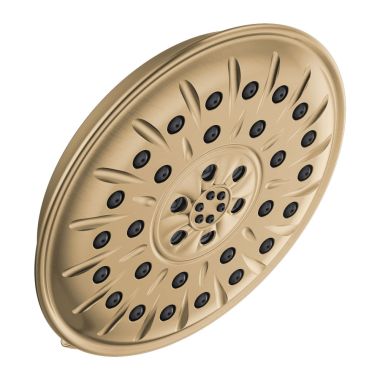 Click here to see Delta 52487-CZ Delta 4-Setting UltraSoak Shower Head, H2Okinetic, WaterSense, 1.75 GPM, Champagne Bronze - 52487-CZ