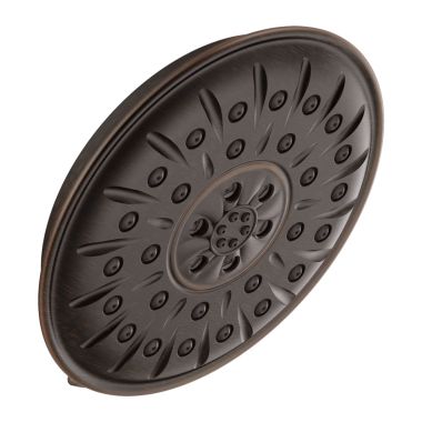 Click here to see Delta 52487-RB Delta Four-Setting Touch-Clean 8-1/4in Round Shower Head, WaterSense, H2Okinetic UltraSoak and PowerDrench Sprays, 1.75 GPM, Venetian Bronze - 52487-RB