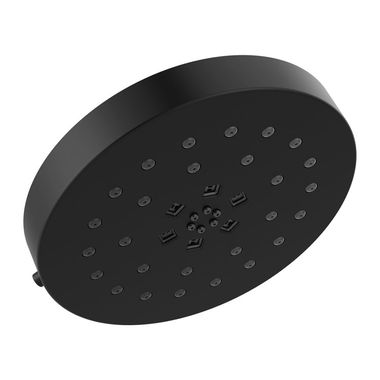 Click here to see Delta 52488-BL Delta 8in H2Okinetic Four-Setting Round Shower Head with UltraSoak, Wall-Mount, 1.75 GPM, Touch-Clean Nozzles, WaterSense, Matte Black - 52488-BL