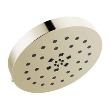 Click here to see Delta 52488-PN Delta 8in H2Okinetic Four-Setting Round Shower Head with UltraSoak, Wall-Mount, 1.75 GPM, Touch-Clean Nozzles, WaterSense, Polished Nickel - 52488-PN