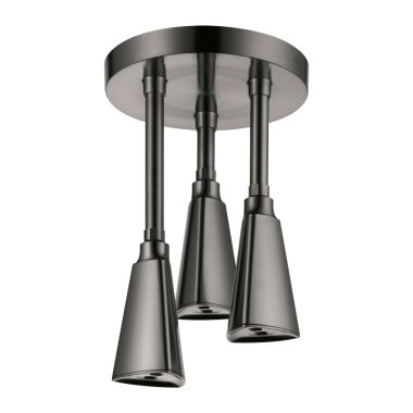 Click here to see Delta 57140-KS Delta H2Okinetic Single-Setting Adjustable Pendant Raincan Shower Head, WaterSense, 1.75 GPM, Black Stainless - 57140-KS