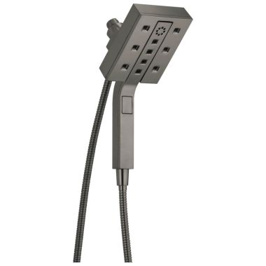 Click here to see Delta 58473-KS25 Delta Universal Showering 1.75 GPM 4-Setting Two-In-One Shower, H2Okinetic Technology, Touch-Clean Spray Nozzles, Black Stainless - 58473-KS25