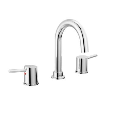 Click here to see Peerless P3547LF-M Peerless Precept Widespread Bathroom Faucet with Metal Pop-Up Drain, Two-Handle, 1.0 GPM, Lever Handle, ADA, WaterSense, Chrome - P3547LF-M