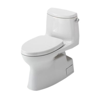 Click here to see Toto MS614124CEFRG#01 TOTO MS614124CEFRG#01 Carlyle II One-Piece Elongated 1.28gpf Universal Height Tornado Flush Toilet with CeFiONtect - Cotton White