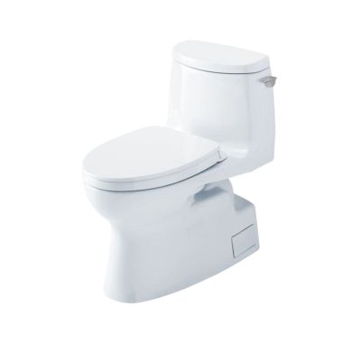 Click here to see Toto MS614124CUFRG#01 TOTO MS614124CUFRG#01 Carlyle II One-Piece Elongated 1.0 gpf Tornado Flush Toilet with CeFiONtect and Right-Hand Trip Lever - Cotton White