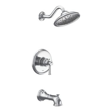 Click here to see Moen UT2313EP Moen Belfield M-Core 2-Series Tub/Shower Faucet with 1.75 Rainshower, 1-Function, Single Lever Handle, M-PACT, Immersion, Chrome - UT2313EP