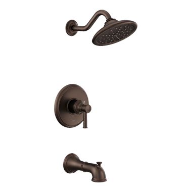 Click here to see Moen UT2313EPORB Moen Belfield M-Core 2-Series Tub/Shower Faucet with 1.75 Rainshower, 1-Function, Single Lever Handle, M-PACT, Immersion, Oil Rubbed Bronze - UT2313EPORB