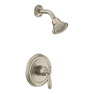 Click here to see Moen UT2152EPBN Moen Brantford M-Core 2-Series Single-Handle Shower Faucet, One-Function, 1.75 GPM, Lever Handle, Eco-Performance, Brushed Nickel - UT2152EPBN