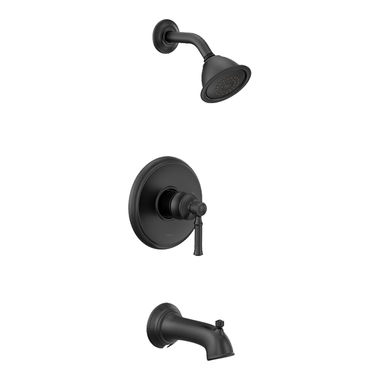 Click here to see Moen UT2183EPBL Moen Dartmoor M-Core 2-Series Tub/Shower Faucet, 1.75 GPM, 1-Function, Single Lever Handle, Eco-Performance, Matte Black - UT2183EPBL