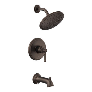 Click here to see Moen UT2283EPORB Moen Dartmoor M-Core 2-Series Tub/Shower Faucet with 1.75 GPM Rainshower, 1-Function, Single Lever Handle, M-PACT, Oil Rubbed Bronze - UT2283EPORB