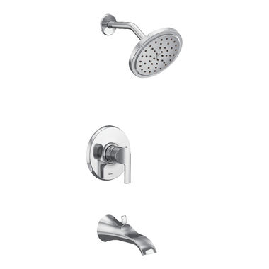 Click here to see Moen UTS2203EP Moen Doux M-Core 2-Series Tub/Shower Faucet 1.75 Rainshower, 1-Function, Single Lever Handle, M-PACT, Immersion, Chrome - UTS2203EP