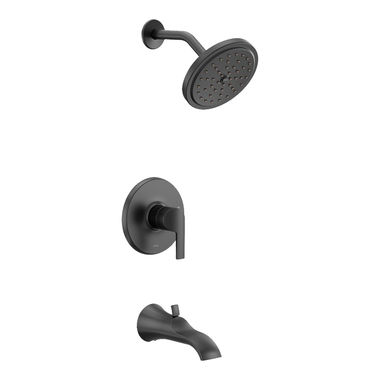 Click here to see Moen UTS2203EPBL Moen Doux M-Core 2-Series Tub/Shower Faucet 1.75 Rainshower, 1-Function, Single Lever Handle, M-PACT, Immersion, Matte Black - UTS2203EPBL