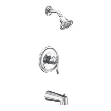 Click here to see Moen UT2133EP Moen Eva M-Core 2 Series Tub/Shower Faucet, 1-Function, Single Lever Handle, M-PACT, Eco-Performance, Chrome - UT2133EP