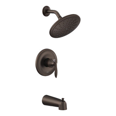 Click here to see Moen UT2233EPORB Moen Eva M-Core 2-Series Tub/Shower Faucet with 1.75 GPM Rainshower, 1-Function, Single Lever Handle, M-PACT, Oil Rubbed Bronze - UT2233EPORB 