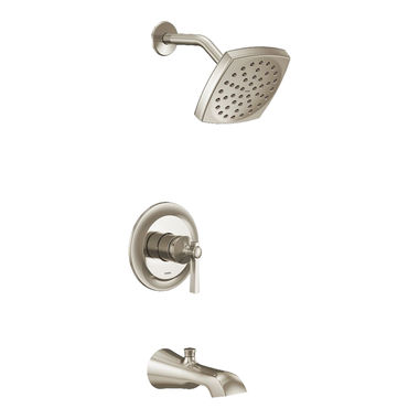 Click here to see Moen UTS2913EPNL Moen Flara M-Core 2-Series Tub/Shower Faucet with 1.75 GPM Rainshower, 1-Function, Single Lever Handle, M-PACT, Immersion, Polished Nickel - UTS2913EPNL