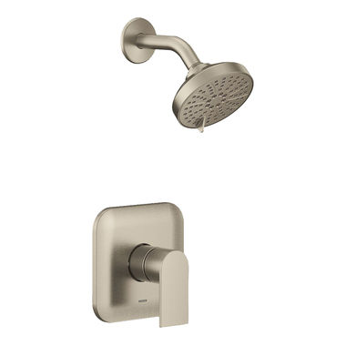 Click here to see Moen UT2472EPBN Moen Genta LX M-Core 2-Series Single-Handle Shower Faucet, Six-Function, 1.75 GPM, Lever Handle, Eco-Performance, Brushed Nickel - UT2472EPBN