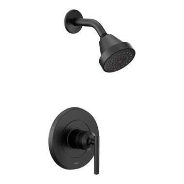 Click here to see Moen UT2902EPBL Moen Gibson M-Core 2-Series Single-Handle Shower Faucet, One-Function, 1.75 GPM, Lever Handle, Eco-Performance, M-PACT, Matte Black - UT2902EPBL