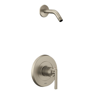 Click here to see Moen UT2902NHBN Moen Gibson M-Core 2-Series Single-Handle Shower Faucet, Lever Handle, M-PACT, Less Showerhead, Brushed Nickel - UT2902NHBN