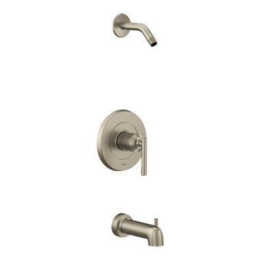 Click here to see Moen UT2903NHBN Moen Gibson M-Core 2-Series Tub/Shower Faucet, M-PACT, Single Lever Handle, Less Showerhead, Brushed Nickel - UT2903NHBN