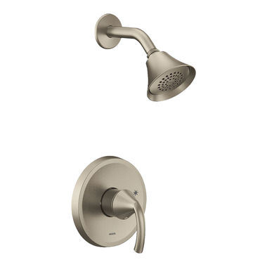 Click here to see Moen UT2742EPBN Moen Glyde M-Core 2-Series Single-Handle Shower Faucet, One-Function, 1.75 GPM, Lever Handle, Eco-Performance, M-PACT, Brushed Nickel - UT2742EPBN