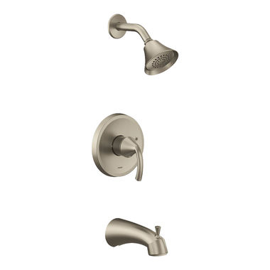 Click here to see Moen UT2743EPBN Moen Glyde M-Core 2-Series Tub/Shower Faucet, 1.75 GPM, 1-Function, Single Lever Handle, M-PACT, Eco-Performance,  Brushed Nickel - UT2743EPBN