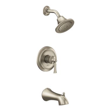 Click here to see Moen UT24503EPBN Moen Wynford M-CORE 2-Series Tub/Shower Faucet, 1.75 GPM, 1-Function, Single Lever Handle, M-PACT, Brushed Nickel - UT24503EPBN