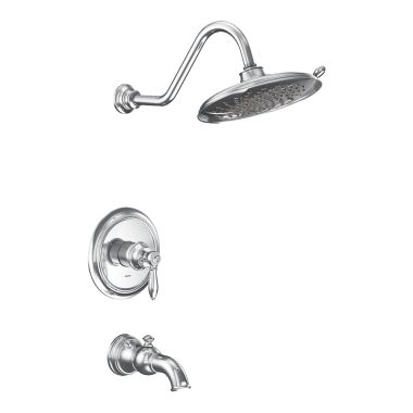 Click here to see Moen UTS232104EP Moen Weymouth M-Core 2-Series Tub/Shower Faucet with 1.75 GPM Rainshower, 2-Function, Single Lever Handle, M-PACT, Immersion, Polished Chrome - UTS232104EP