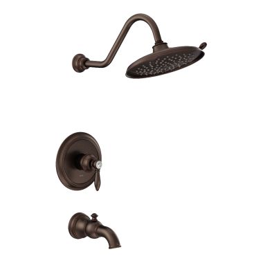 Click here to see Moen UTS232104EPORB Moen Weymouth M-Core 2-Series Tub/Shower Faucet with 1.75 GPM Rainshower, 2-Function, Single Lever Handle, M-PACT, Immersion, Oil Rubbed Bronze - UTS232104EPORB